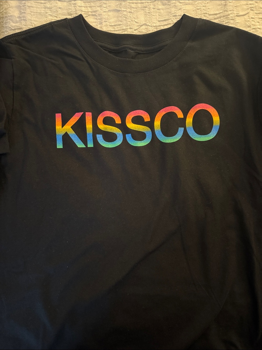 KISSCO Rainbow Logo Black Short Sleeve Tee
